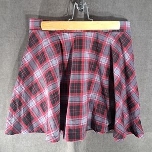 G21 Red Grey Black Circle Mini Skirt with Elasticized Waistband VG L